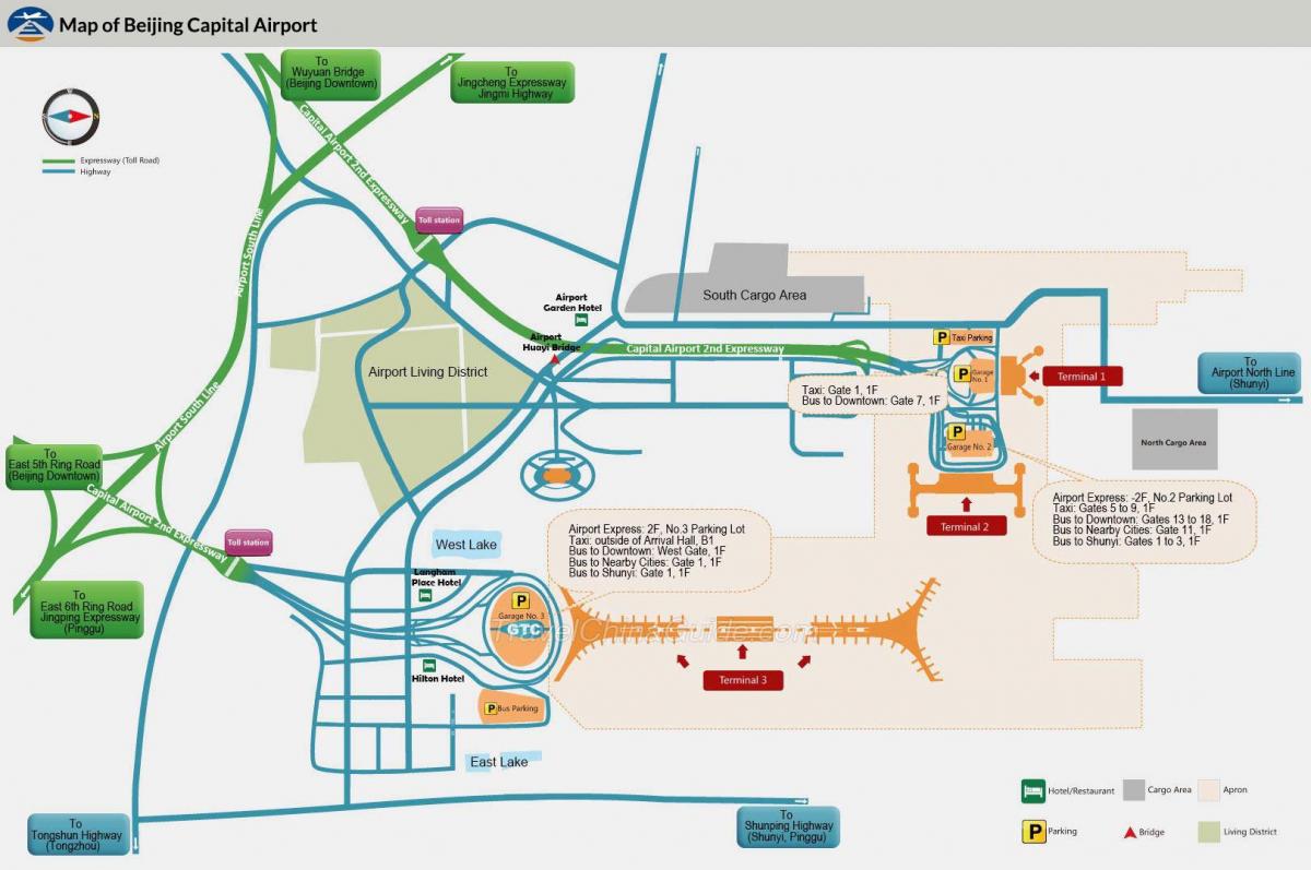 Пекинг аеродромски терминал мапа