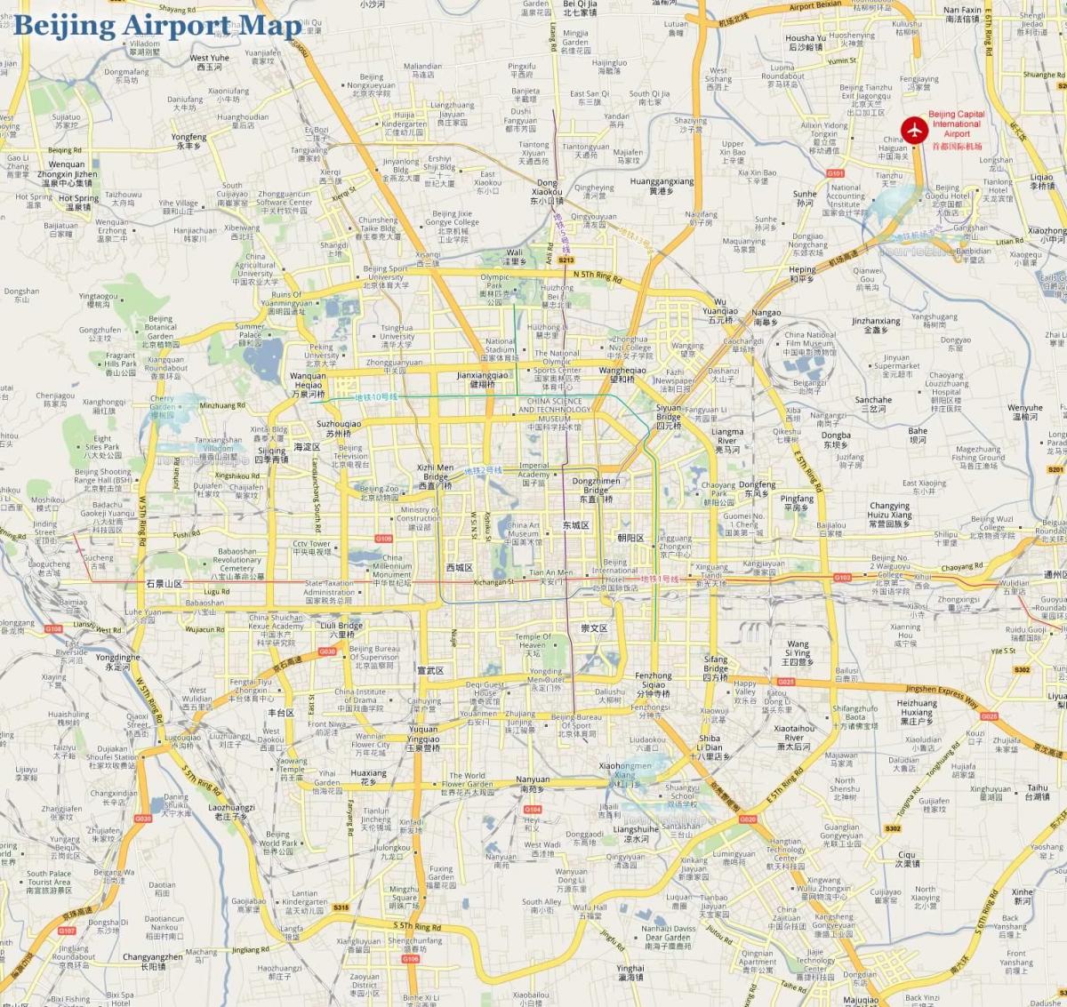 Пекинг капитал аеродром мапа
