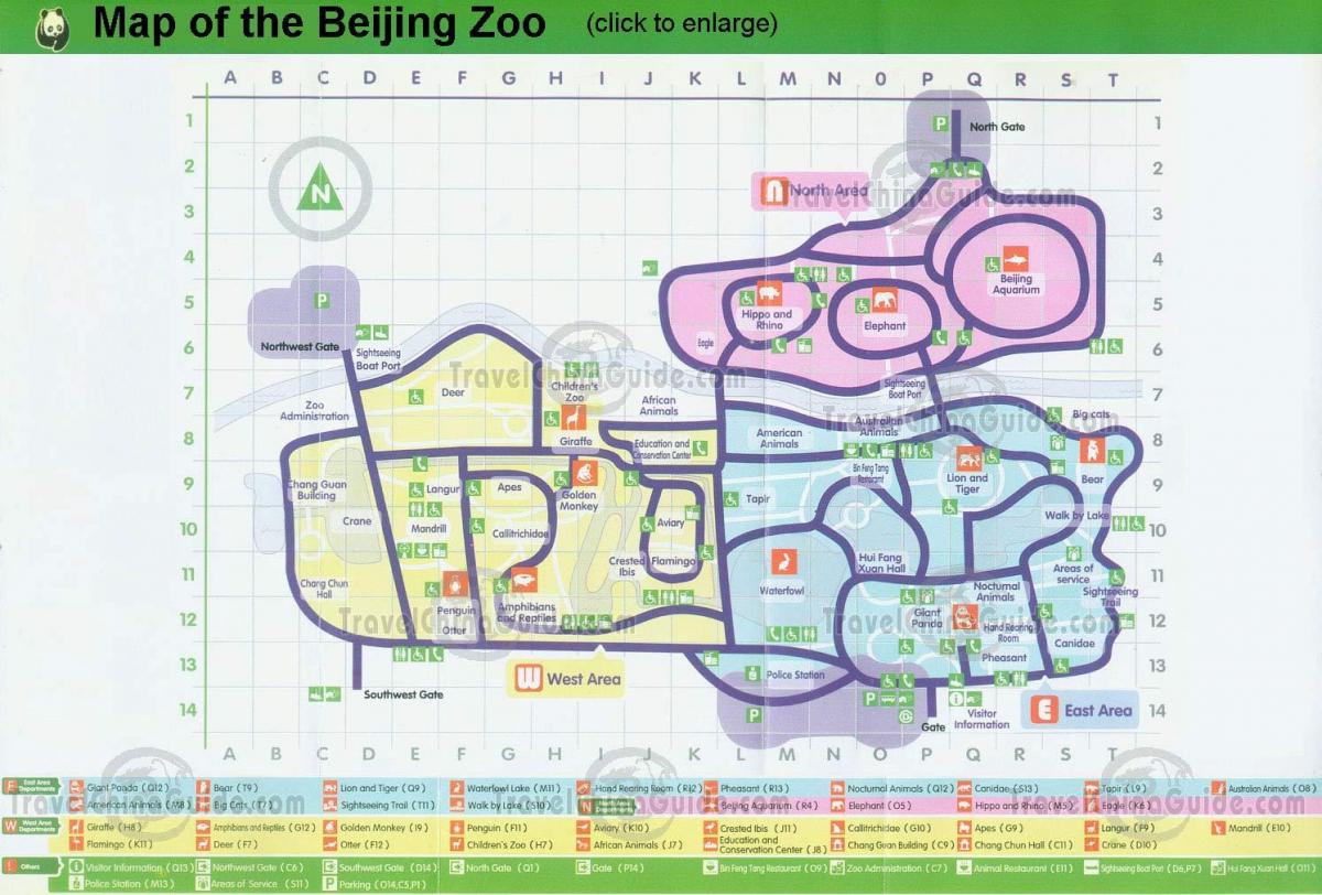 карта на Пекинг зоолошка градина