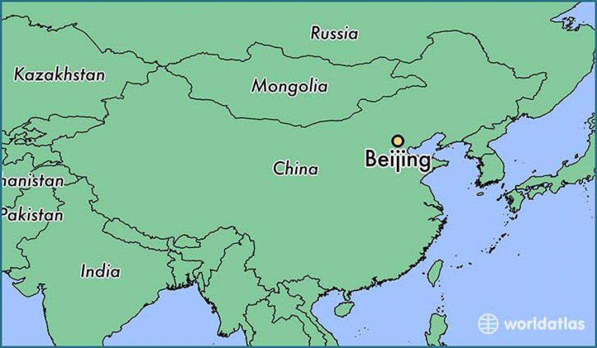 карта на Пекинг локација на светот
