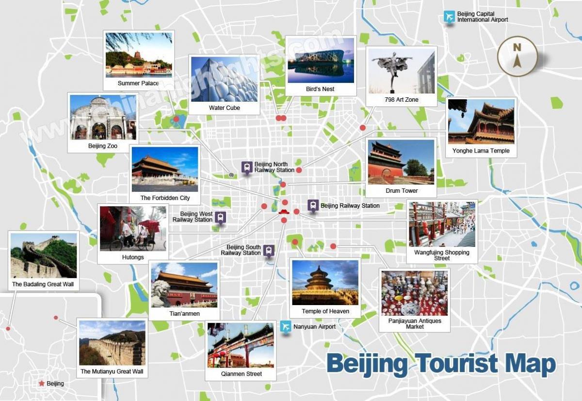 Пекинг места на интерес мапа