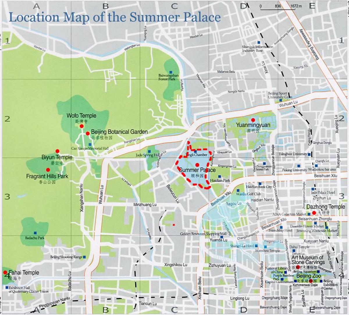 мапа на летната палата Пекинг