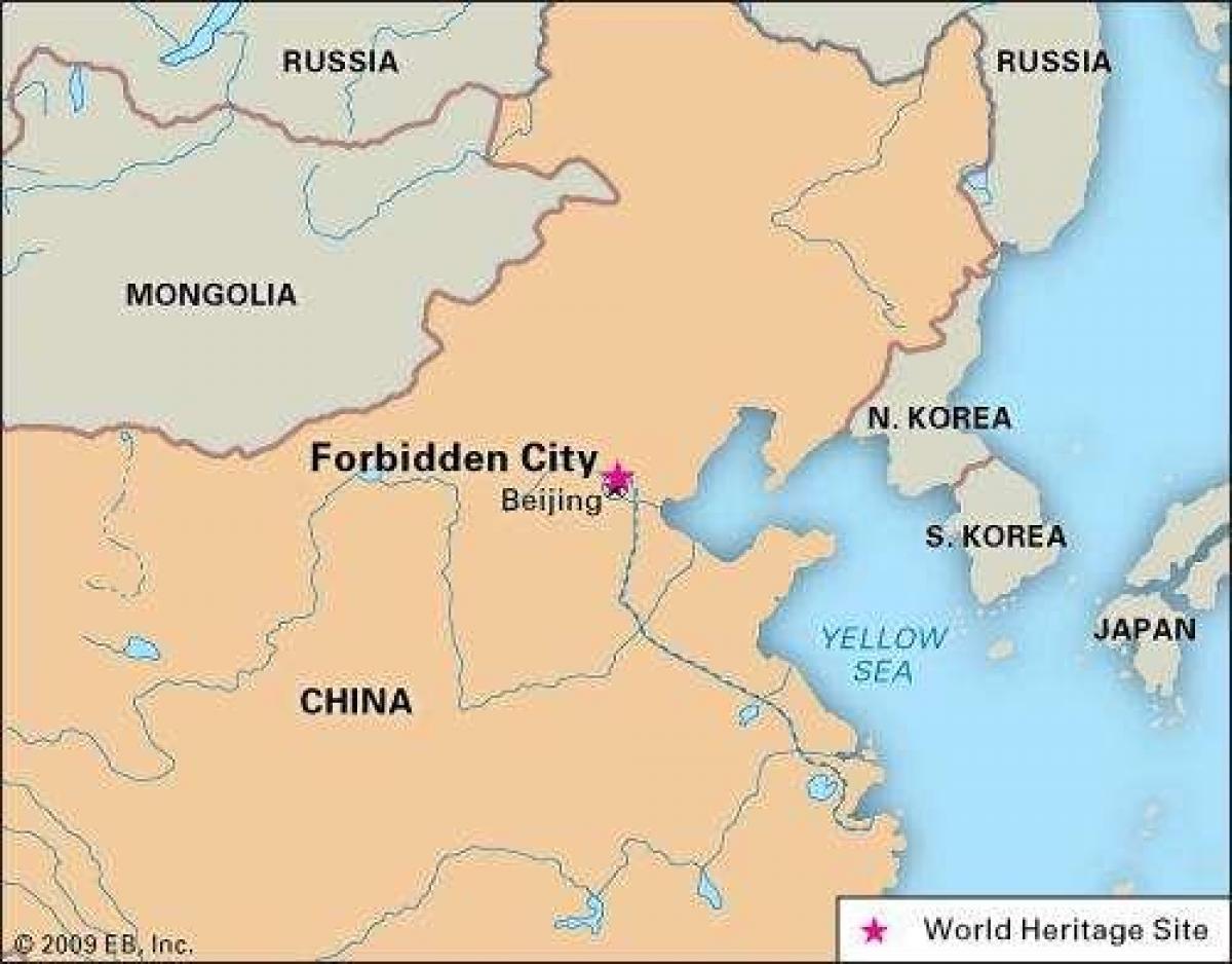 забранетиот град во Кина мапа