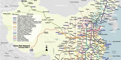 Пекинг железничката мапа