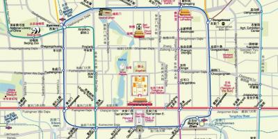 Карта на Пекинг метрото мапата со туристички атракции
