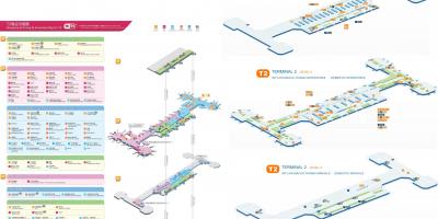 Пекинг аеродромот, терминал 2 мапа
